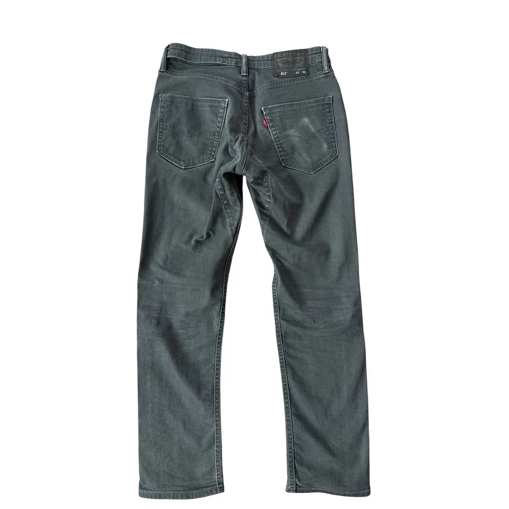 Levis 511 Slim Fit Jeans Mens‎ 31x30 Charcoal Gray Dark Wash Denim Pants